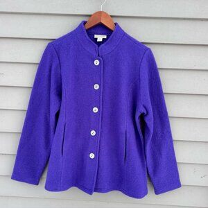Boiled wool jacket purple Appleseeds petites PL women’s